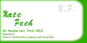 mate pech business card