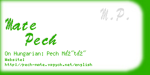 mate pech business card